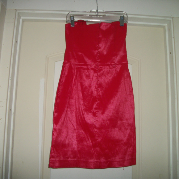HOT CLUB GIRL SEXY RED FLOWER PETALS SHINE BANDAGE DRESS SP - Picture 3 of 3